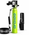 Compact 0.5L Mini Scuba Tank Backup Air For Snorkeling And Training, green aluminum, with accessories, DOT Certified And Easy To Carry