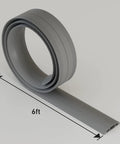 No Sweat Six Foot Floor Cable Cover And Wire Protector Channel Slick Flexible Pvc Build keeps tripping hazards at bay - 6ft gray coil.