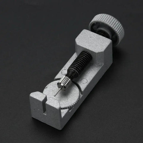 Stainless Steel Watch Band Remover Tool Kit For Adjustable Link Pins Bracelets Spring Bars And Sets, shown at angle on black background