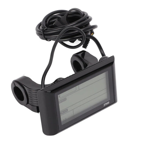 Ride Ready S900 Electric Bike Display Upgrade for 36V and 48V EBike LCD Meter with 5 Pin Waterproof Socket