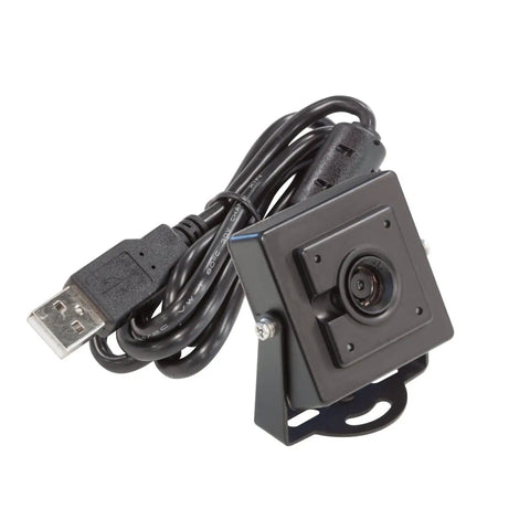 8MP IMX179 Autofocus USB Camera With Metal Case For Raspberry Pi And PC, shown with USB cable, ideal for multiple operating systems