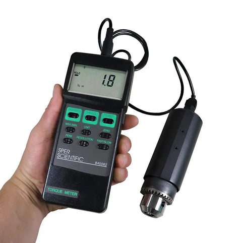 Portable Handheld Torque Meter For Bolt Torquing And Wrench Calibration Pro Grade High Precision With 3 Unit Modes Kg Per Cm Lb Per In N Per Cm 15 Kg Per Cm Probe Lightweight Industrial Tool Kit For Field Testing And Quality Control 4 Piece Set handheld meter with probe and cable
