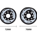 Inline Skate Replacement Wheels 72mm 76mm For Roller Blades And Skateboards 88A Hardness For Indoor And Street Use In Red Yellow Black Bearings Included Smooth Glide On Any Surface