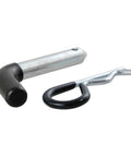 Trailer Hitch Pin And Clip With Vinyl Coated Grip Half Inch Diameter Fits One And One Quarter Inch Receiver Zinc Clear Finish
