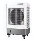 Portable Evaporative Swamp Cooler With Three Fan Speeds And Massive Water Tank, Four Wheel Rig setup for easy mobility.