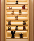 Lit shoe display shelves using LED Dimmer Power Driver For Under-Cabinet Lighting With Removable AC Cord, 20W Gray, flicker-free dimming