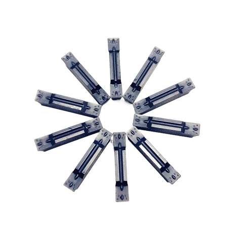 High Performance Carbide Grooving Insert PC9030 MGMN300‑M for CNC Lathe in a circular arrangement, ideal for parting operations.