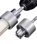 Turn Your Electric Drill Into A PVC Pipe Threading Machine With This Hex Shank Compatible Threader Tool for cutting pipe threads.