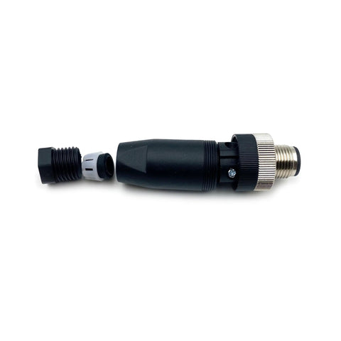 M12 3 Pin Male Circular Connector A Coding Interface Field Wireable Sensor IP67 Straight Type Adapter with brass gold plated contacts