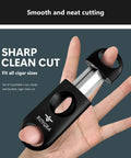 Roygra black V-cut cigar cutter; 4-pack set, fits all cigar sizes