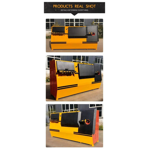 Heavy Duty CNC Rebar Bender Built Different Steel Reinforcement Tool For Construction Sites showing front and side views.