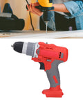 Badass Cordless Electric Drill With Dual Mode Action and Wicked Comfortable Ergonomic Handle for Heavy Duty tasks, shown in use.