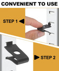 Installation steps for Heavy Duty Aluminum Shelf Bracket Clips 50 Piece Set For Adjustable Shelves In Kitchen Cabinets And Bookcases Silver Finish
