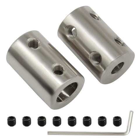 Rock Solid Steel 5mm To 8mm Bore Rigid Shaft Coupler Includes M4 Socket Screws And L Hex Wrench For Cnc Builds Built Tough Zero Shake Components