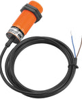 SZC M30 Capacitive Proximity Sensor Switch 20AC 20 To 250 VAC 400mA Normally Closed 2 Wire Detecting Distance 1 To 20mm Set Distance 0 To 18mm 30mm Mount Hole Orange Housing For Easy Dielectric Object Detection