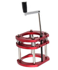 Router Lift Kit For DIY Woodworking Table With Beefy 4 Jaw Clamping Base And Crank Handle For Small Trimming Routers Fits 64 To 66mm Motors Heavy Duty Aluminum Construction And Easy Install, red aluminum lift base with crank handle