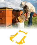 Beekeeper using Durable Plastic Beekeeping Gear Bee Honey Bucket Rack For Beekeeping Apiary Storage Holder with hive frames