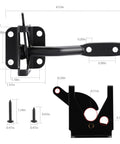 Dimensions of the Heavy Duty Gate Latch For Wooden Fence Gates Self Locking With Gravity Closure Outdoor Wood Door Hardware Kit
