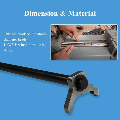 12 Inch Portable Planer Knife Setting Gauge For Quick Knife Height Adjustment installed on a planer cutter head