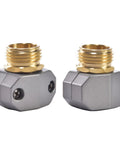 Brass Male Hose Coupling With Zinc Clamp And Stainless Screws For Three Quarter Inch Or Five Eighth Inch Garden Hose Repair Fitting Easy To Use Leak Free Compatible With Standard Hoses front view