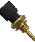 Coolant Temperature Sensor For Cars With Precise ECU Readouts OEM Quality Build Corrosion Resistant Terminals Weatherproof And Durable For Harsh Engine Environments Exact Fit For Your Ride, black and bronze brass sensor close-up