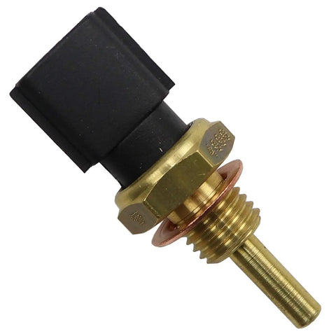 Coolant Temperature Sensor For Cars With Precise ECU Readouts OEM Quality Build Corrosion Resistant Terminals Weatherproof And Durable For Harsh Engine Environments Exact Fit For Your Ride, black and bronze brass sensor close-up