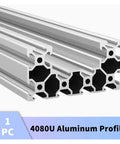 Top Shelf 4040 V Slot Aluminum Profile One Meter Long Double Groove Extrusion showcasing 4080U aluminum profile design.
