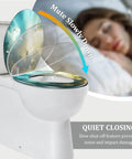 Toilet Seat Elongated Quick Release Bathroom with a quiet closing feature, designed for comfort and noise reduction.
