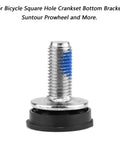 8Mm Hex Crank Arm Bolts with Caps for Bicycle Square Hole Cranksets and Bottom Brackets Replacement Hardware Fits Suntour Prowheel