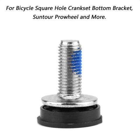 8Mm Hex Crank Arm Bolts with Caps for Bicycle Square Hole Cranksets and Bottom Brackets Replacement Hardware Fits Suntour Prowheel