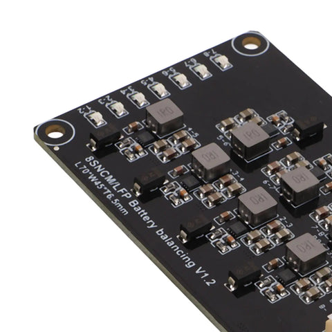 8S Inductive Balancer For Lithium Battery Packs Featuring A 1.2 Amp Chip on a circuit board with multiple components.