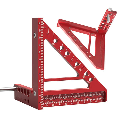 Multi Angle Measuring Ruler For Hole Positioning And Precision Marking In Woodworking With Aluminum Alloy Rust Resistant Build Burr Free Edges