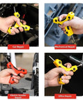 Super Sweet 9 Piece Foldable Hex Key Wrench Kit Made From Tough Chrome Vanadium Steel Perfect For Bike Repair And Home Fixes Including Sizes From 1 5Mm To 6mm So You Can Get Any Job Done Without Stressing Out., foldable hex key wrench in yellow and red for car, scooter, and office repair