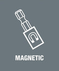 Illustration of magnetic icon representing All Purpose Stainless Steel Universal Bit Holder With One Quarter Inch Drive.