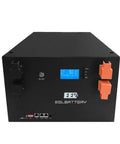 Kickstart Your Homestead Setup With This Rugged 48V 16S Lifepo4 Server Rack Battery Box Housing A Built In 150A Bluetooth Bms Perfect For Diy Rv Solar And Backup Power Projects showing front view with display and ports.