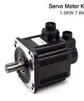 Front view of Beefy 1.5KW Servo Motor B2 Series 7.16Nm Torque 8.3A Current with 3M Cable for automated industry.