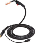15 Foot MIG Welding Gun Stinger For Lincoln Magnum 100L K530-6 Replacement Torch With 0.6-0.8mm Wire shown coiled with connectors.