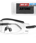 Tough As Nails Ansi Z87 Certified Safety Glasses For Glasses Wearers Over Spec Broad Coverage Protective Eyewear built hard with anti-fog lenses.