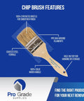 Chip Brush Set 24 Pack With Natural China Bristle And Durable Wood Handles For Art And Craft DIY Projects Epoxy Varnish Resin
