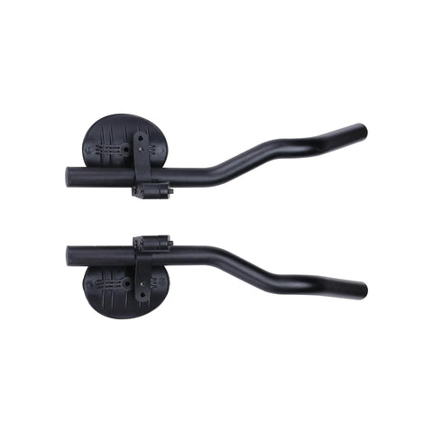 Aluminum Two-Piece Aero Bars For Road Bikes With 26/31.8 Mm Clamp, Easy Install Tri Bars To Improve Aero Position, Lightweight Handlebar Accessory Featuring AeroBase BHB-52 on white background