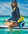 Paddler with DrySak Roll Top Waterproof Bag 5L Tie Dye for Travel and Outdoors Tough as Nails Ultra Durable Puncture Resistant Gear