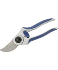 Bypass Pruning Shears For Garden Work, lightweight aluminum handle clippers, durable steel blades, non slip grip, high tension spring.