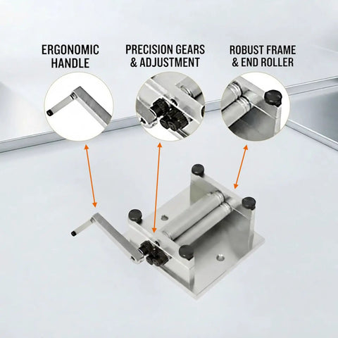 60mm Manual Sheet Metal Roller For Aluminum And Brass Crafting Easy Cylinder Bending Tool Hella Compact Portable Workstation For Jewelry Makers Rolling Sweet Curves With Zero Sweat