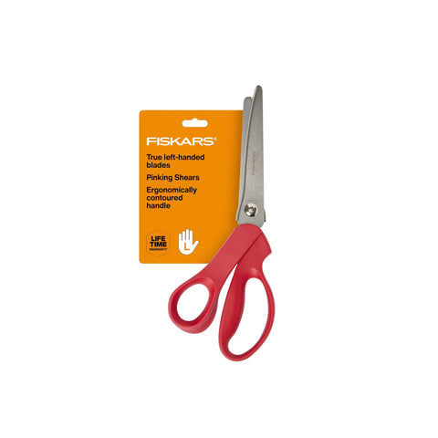 Left Handed Pinking Shears For Fabric And Crafts, 8 Inch, Zigzag Blades That Prevent Fraying, Pro Grade Stainless Steel, True Left Hand Ergonomic Design