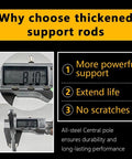 Why choose thickened support rods with digital display showing measurement for the Labor Saving Arm Jack 8 Inch Multifunctional Furniture Lifter Jacks For Installing Cabinets And Doors Heavy Lifting Made Easy Up To 220 Lbs With Height Adjustment From 0.2 To 3.9 Inches Two Piece Solid Rods