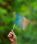 Hand holding Rowing Team Handheld Flags On Sticks Ocean Sea Landscape Mini Flags For Parades Parties Team Activities
