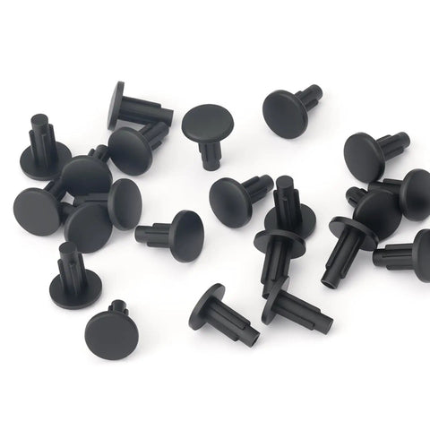 Durable Threaded Rubber Nuts And Well Nut Inserts For Exterior Doors That Seal Screw Holes From Moisture And Vibration, Offering Snug Fit Tool Free Install For Quick Outdoor Adjustments On Cars Trucks Homes Fastening Jobs Easy To Use, 10 pack black rubber nuts.