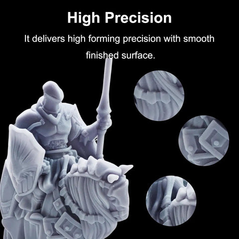 Standard Lite Black 3D Printer Resin 405nm UV Curing Photopolymer For LCD And DLP Printers Low Odor Fast Curing High Precision Low Shrinkage Killer Detail Great Value Super Smooth Flow For Newbies And Pros 1Kg