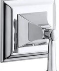 1-Handle Lever Diverter Transfer Valve Trim In Chrome For Bathroom Faucets Memoirs Style With Cross And Faceted Lever Handles