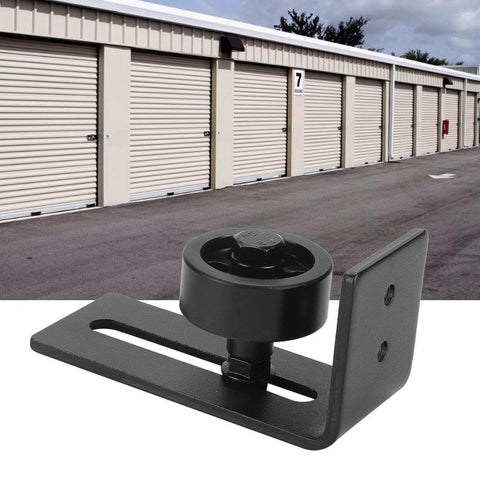 Beefy Black Carbon Steel Barn Door Guide Rail for Sliding Doors, durable metal hardware with anti-rust and anti-deformation features.
